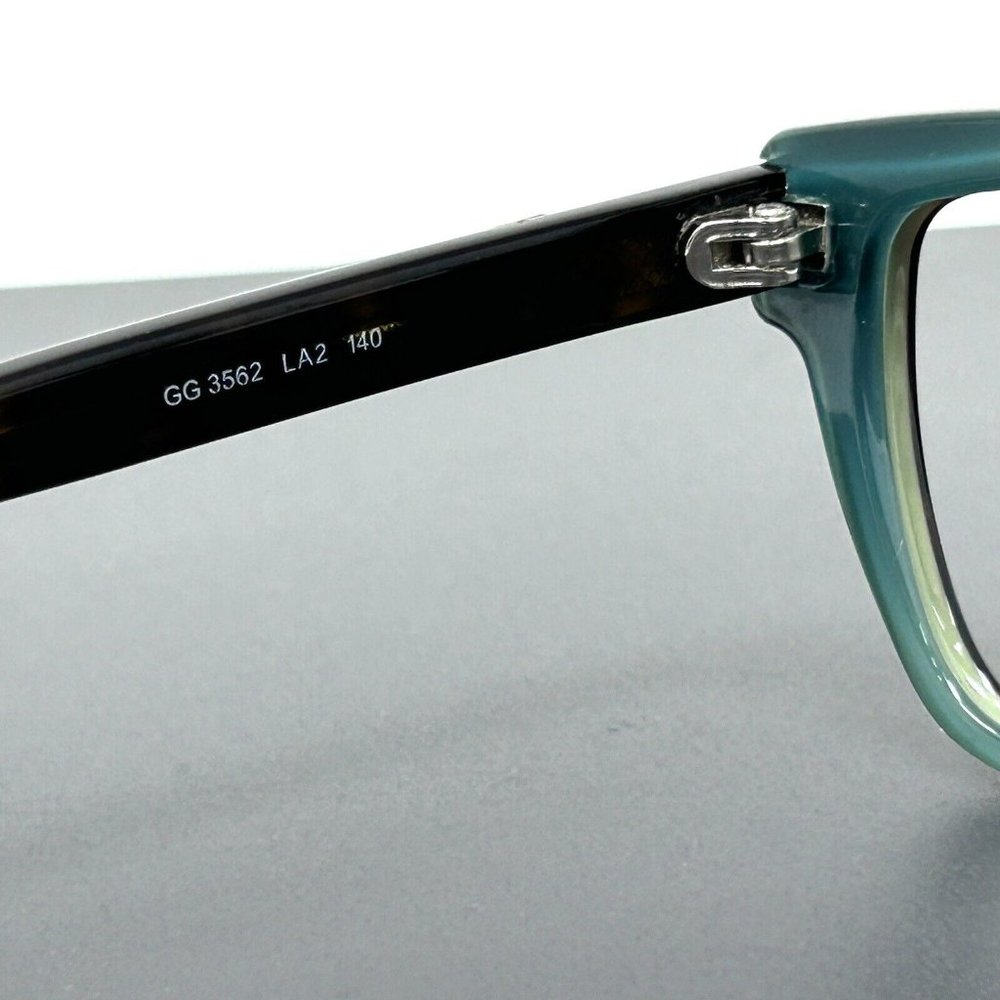 Gucci Eyeglasses GG 3562 LA2 Havana on Green Cat Eye Frame Italy 53[]14 140 - Picture 4 of 13